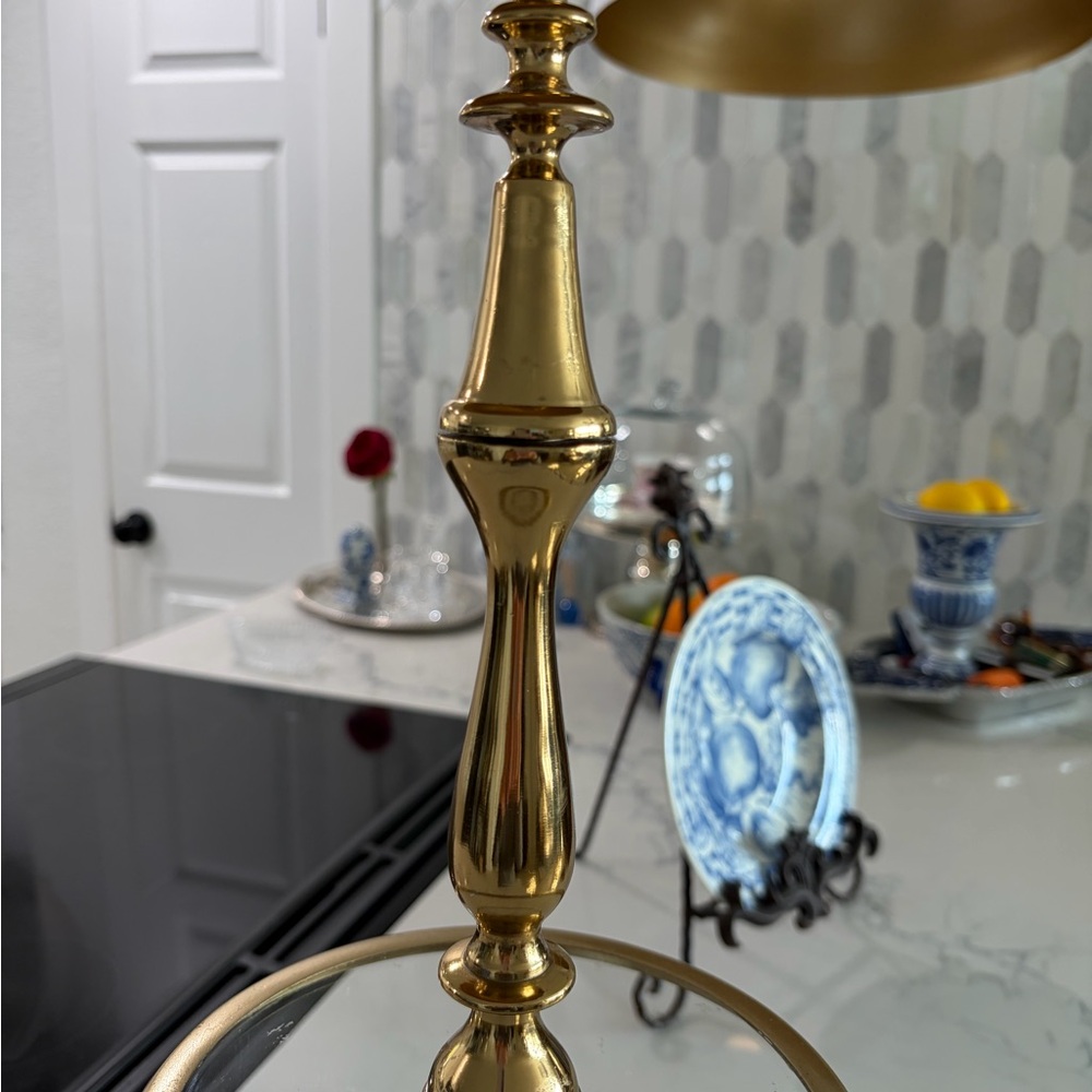 Anathasia Elegant Gold Two-Tier Serving Stand - Picture 6 of 7